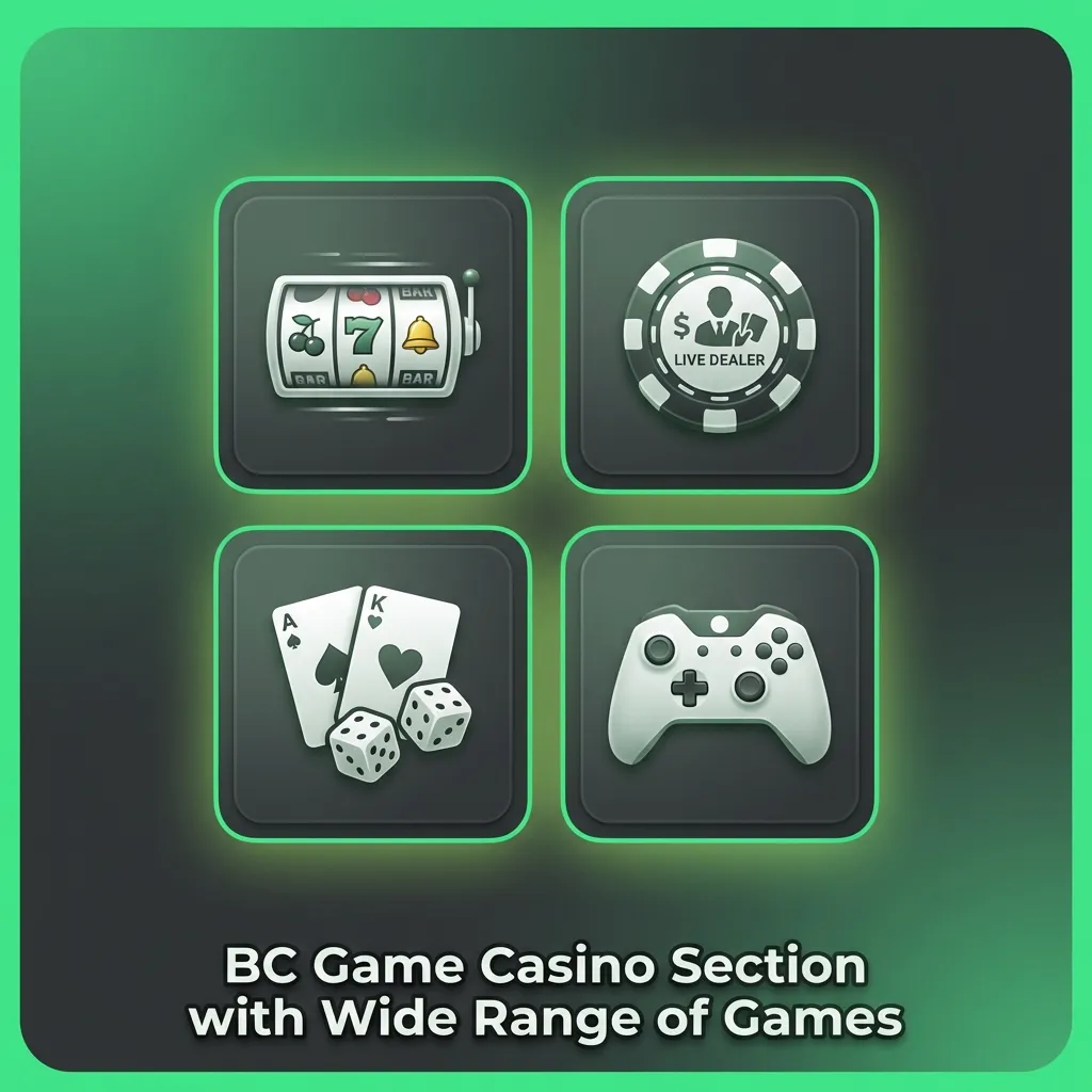 BC Game casino lobby showing slots, live dealer tables, crash, instant games, Indian titles, and game shows